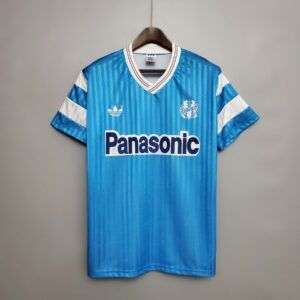 Vue avant du maillot vintage Olympique de Marseille Extérieur 1989/1991.