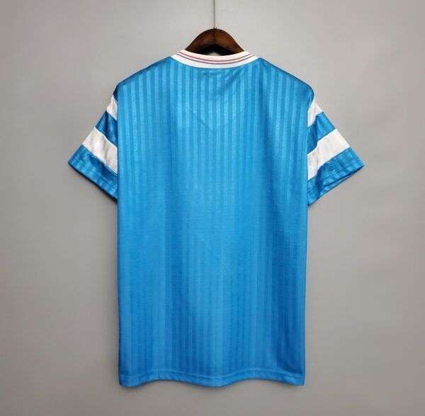 Vue arrière du maillot vintage Olympique de Marseille Extérieur 1989/1991.