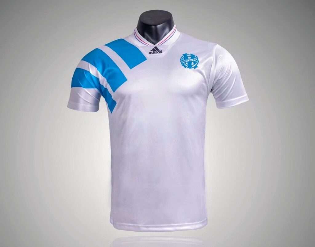 Vue avant du maillot OM Ligue des Champions 1993