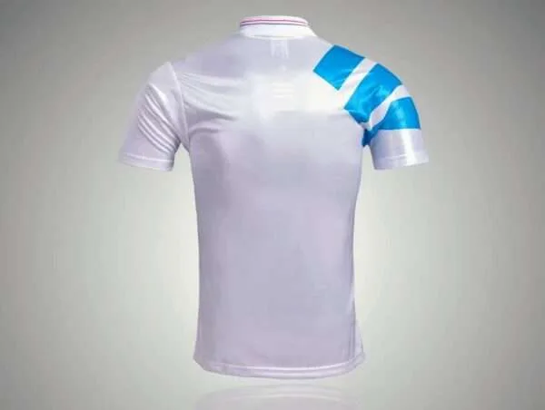 Vue arrière du maillot OM Ligue des Champions 1993