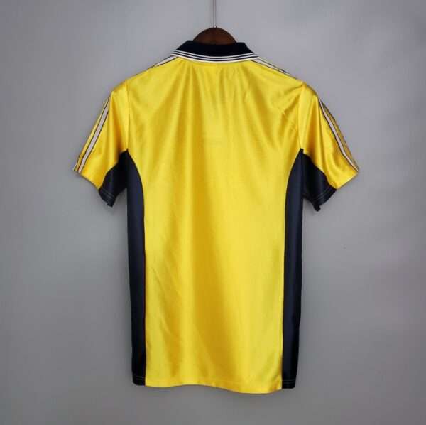 Vue arrière du maillot vintage Olympique de Marseille "Centenaire" 1998/1999.