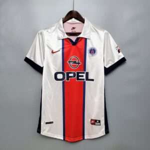Vue avant du maillot vintage Paris Saint-Germain Extérieur 1998/1999.