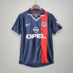 Vue avant du maillot vintage Paris Saint-Germain Domicile 2001-2002.