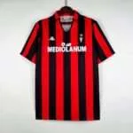 Vue avant du maillot vintage AC Milan Domicile Saison 1988-1990
