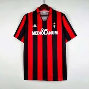 Vue avant du maillot vintage AC Milan Domicile Saison 1988-1990