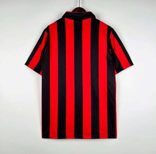 Vue arrière du maillot vintage AC Milan Domicile Saison 1988-1990
