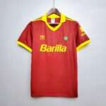 Vue avant du maillot vintage AS Rome Domicile 1991/1992