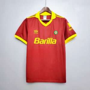 Vue avant du maillot vintage AS Rome Domicile 1991/1992