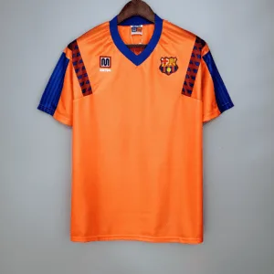 Vue avant du maillot vintage FC Barcelone Extérieur 1991/1992.