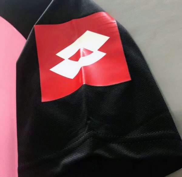 Zoom sur la manche du maillot vintage Juventus Gardien "Rose" 2002/2003