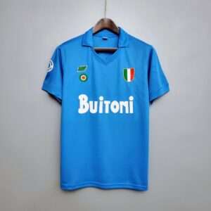 Vue avant du maillot vintage Naples Domicile 1987/1988