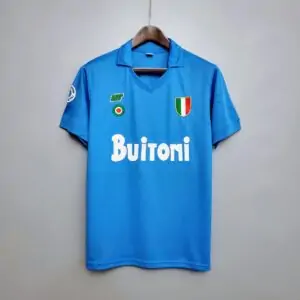 Vue avant du maillot vintage Naples Domicile 1987/1988