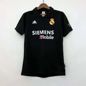 Vue avant du maillot vintage Real Madrid Extérieur 2002/2003.