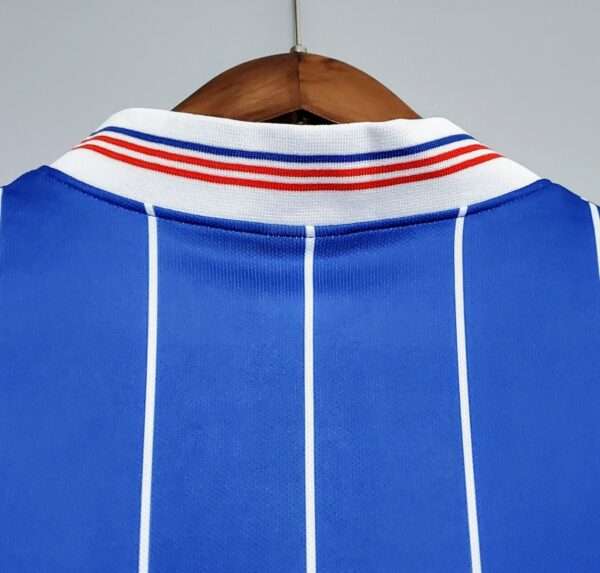 Zoom sur le col du maillot vintage Ajax Amsterdam Extérieur 1989/1990