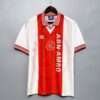 Vue avant du maillot vintage Ajax Amsterdam Domicile 1995/1996