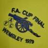 Zoom sur le logo du maillot vintage Arsenal Finale Coupe d'Angleterre 1979
