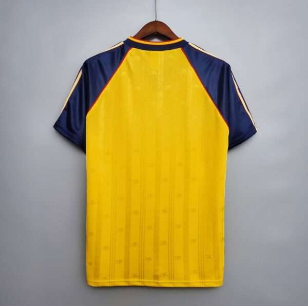 Vue arrière du maillot vintage Arsenal Extérieur 1988/1991