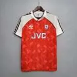 Vue avant du maillot vintage Arsenal Domicile 1990/1992