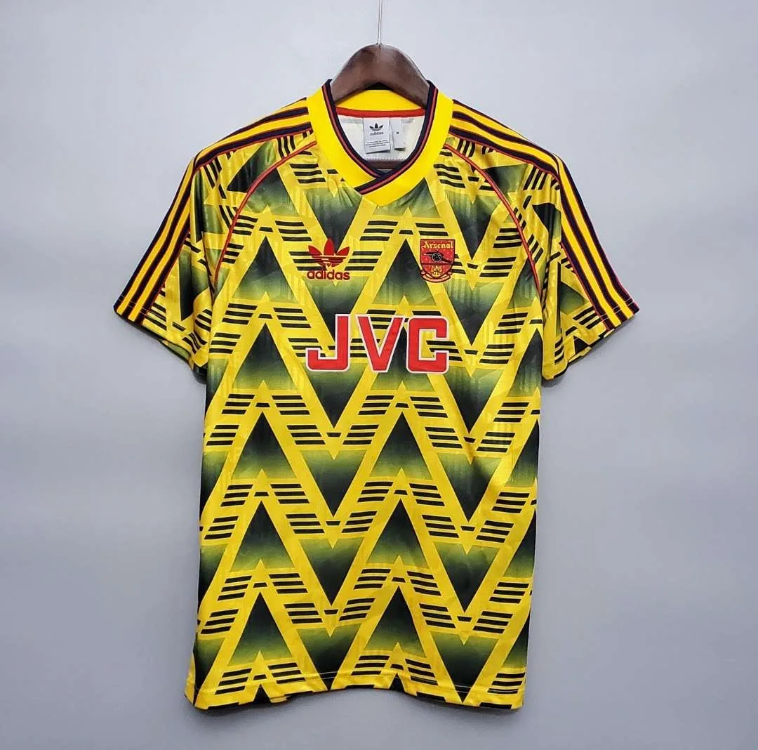 Vue avant du maillot vintage Arsenal Extérieur 1991/1993