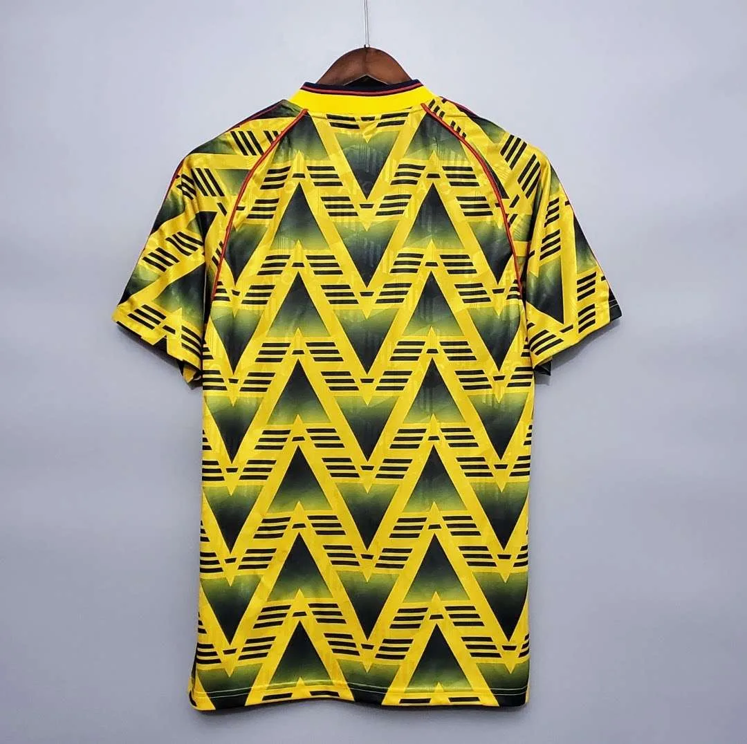 Vue arrière du maillot vintage Arsenal Extérieur 1991/1993