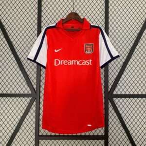 Vue avant du maillot vintage Arsenal Domicile 2000/2002
