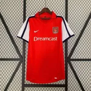 Vue avant du maillot vintage Arsenal Domicile 2000/2002