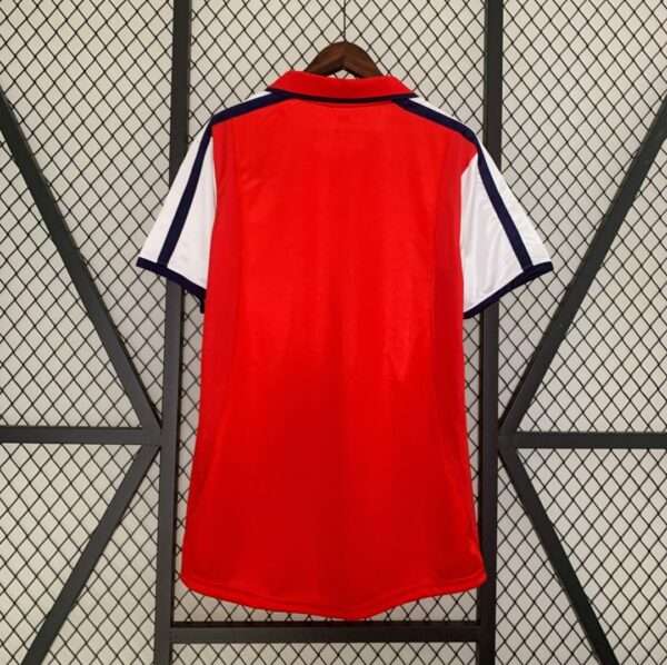 Vue arrière du maillot vintage Arsenal Domicile 2000/2002