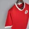 Présente la manche et col du maillot vintage Benfica Domicile 1972/1973