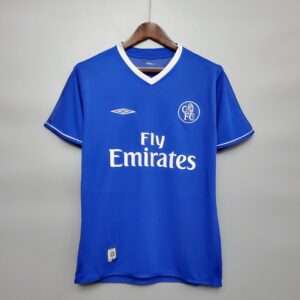 Vue avant du maillot vintage Chelsea Domicile 2003/2005