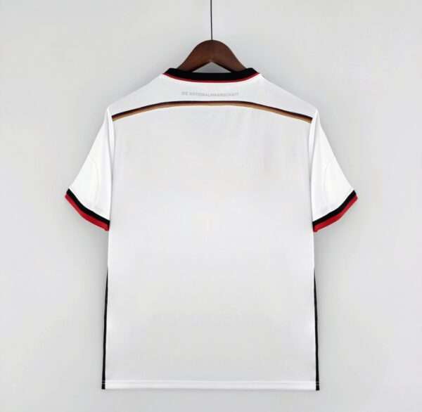 Vue arrière du maillot vintage Allemagne Domicile Coupe du Monde 2014