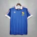 Vue avant du maillot vintage France Domicile Coupe du Monde 1982