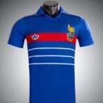 Vue avant du maillot vintage France Domicile Euro 1984