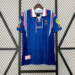 Vue avant du maillot vintage France Domicile Euro 1996
