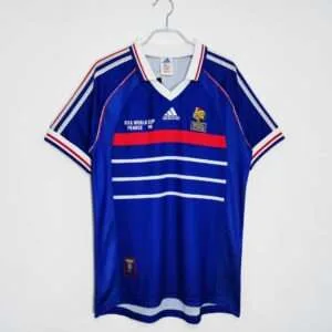 Vue avant du maillot vintage France Finale Coupe du Monde 1998