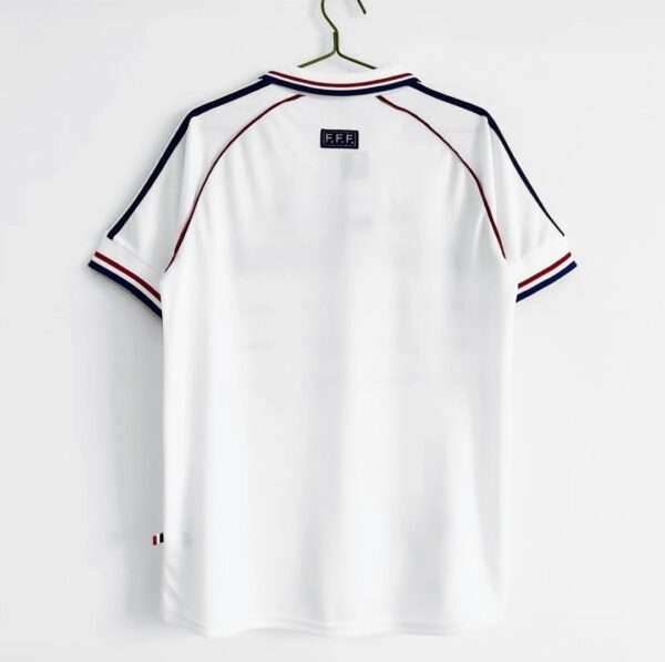 Vue arrière du maillot vintage France Extérieur Coupe du Monde 1998