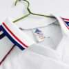 Zoom sur le col du maillot vintage France Extérieur Coupe du Monde 1998