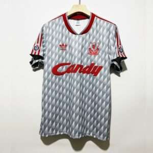 Vue avant du maillot vintage Liverpool Extérieur 1989/1991