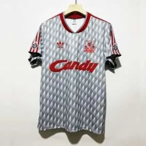 Vue avant du maillot vintage Liverpool Extérieur 1989/1991