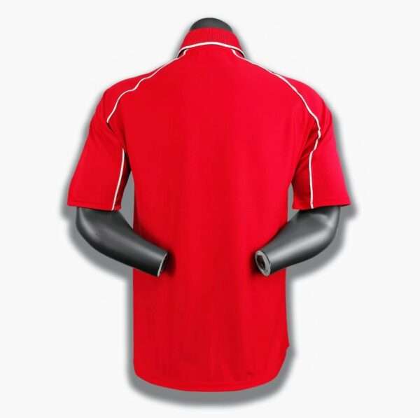 Vue arrière du maillot vintage Liverpool Finale Coupe UEFA 2001