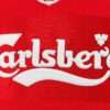 Zoom sur le logo du maillot vintage Liverpool Liverpool Finale Coupe UEFA 2001
