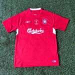 Vue avant du maillot vintage Liverpool Finale Ligue des Champions 2005