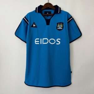 Vue avant du maillot vintage Manchester City Domicile 2001/2002