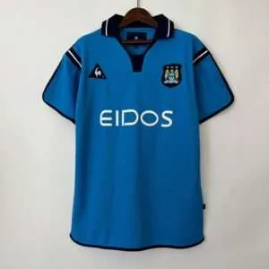 Vue avant du maillot vintage Manchester City Domicile 2001/2002