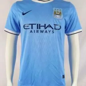Vue avant du maillot vintage Manchester City Domicile 2013/2014