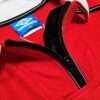 Présente le col du maillot vintage Manchester United Domicile 1998/2000