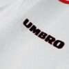 Zoom sur le logo du maillot vintage Manchester United Extérieur 1997/1999