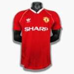 Vue avant du maillot vintage Manchester United Domicile 1988/1990