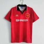 Vue avant du maillot vintage Manchester United Domicile 1994/1996