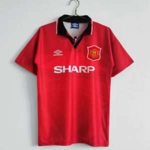 Vue avant du maillot vintage Manchester United Domicile 1994/1996