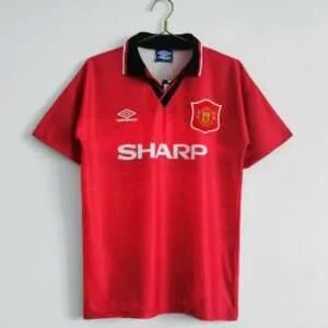 Vue avant du maillot vintage Manchester United Domicile 1994/1996